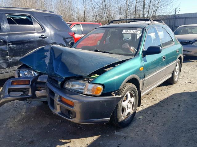 JF1GF4854VH810346 - 1997 SUBARU IMPREZA OU GREEN photo 2