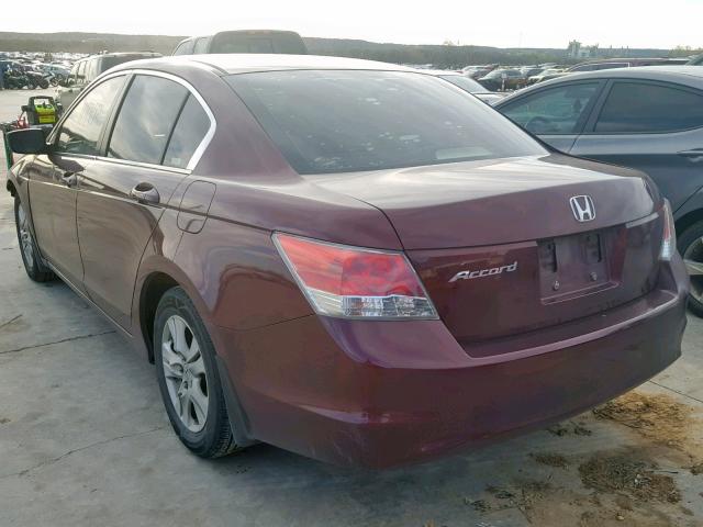 1HGCP26468A120505 - 2008 HONDA ACCORD LXP BURGUNDY photo 3