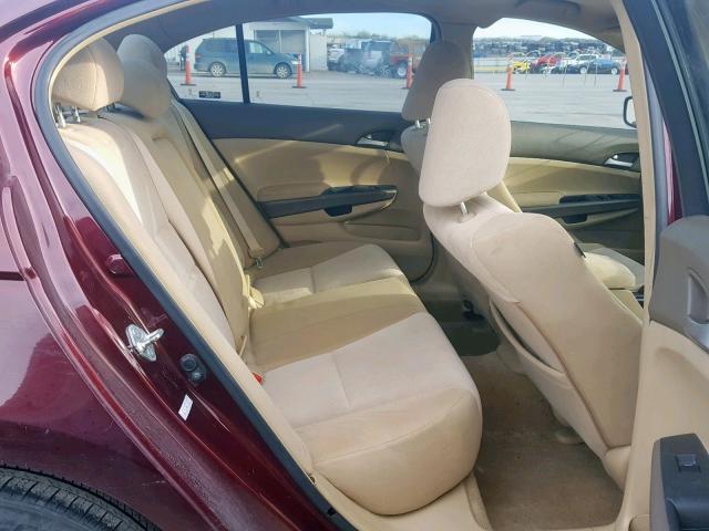 1HGCP26468A120505 - 2008 HONDA ACCORD LXP BURGUNDY photo 6