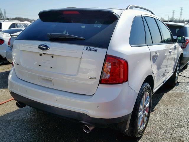 2FMDK3JCXDBA21055 - 2013 FORD EDGE SEL WHITE photo 4