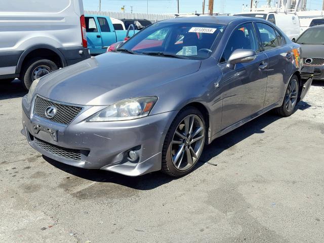 JTHBF5C2XC5157848 - 2012 LEXUS IS 250 GRAY photo 2