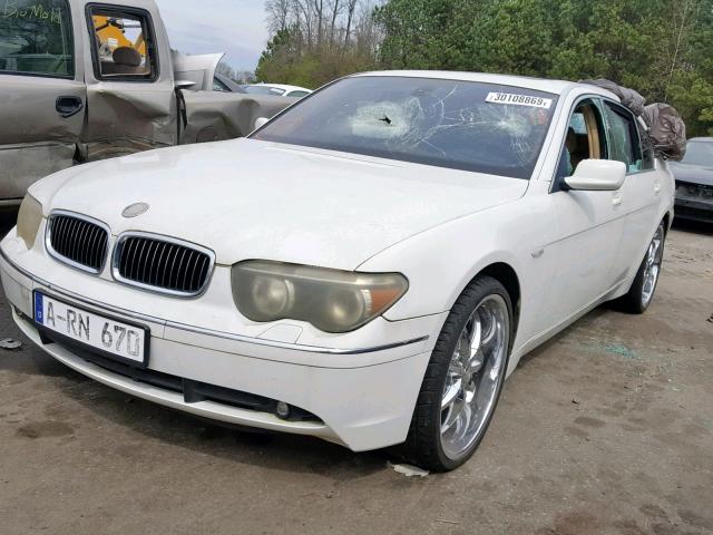 WBAGN63424DS46299 - 2004 BMW 745 LI WHITE photo 2