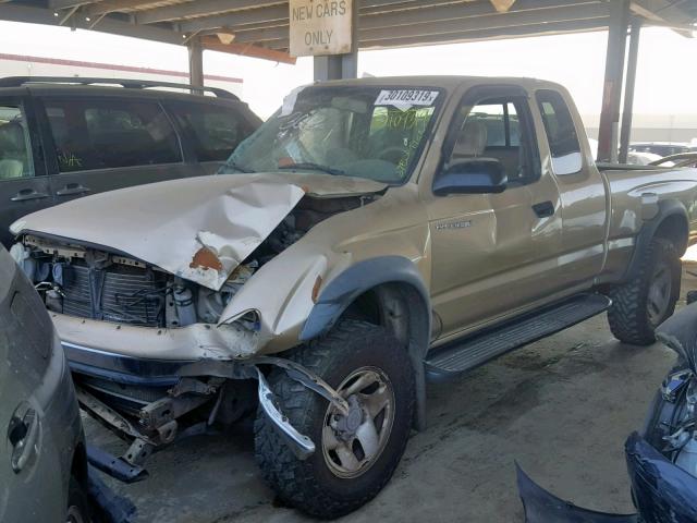 5TESM92N12Z008945 - 2002 TOYOTA TACOMA XTR თაფლისფერი ფოტო 2