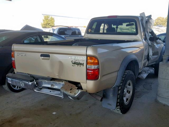 5TESM92N12Z008945 - 2002 TOYOTA TACOMA XTR თაფლისფერი ფოტო 4