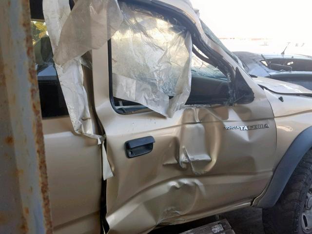 5TESM92N12Z008945 - 2002 TOYOTA TACOMA XTR თაფლისფერი ფოტო 9