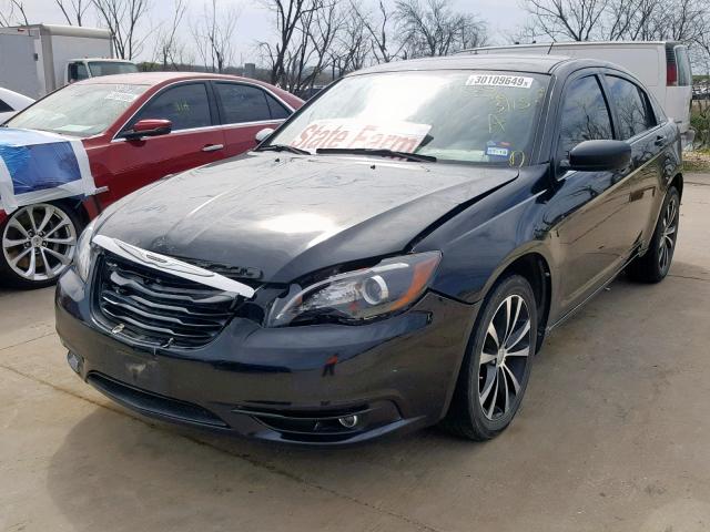 1C3CCBBBXDN600097 - 2013 CHRYSLER 200 TOURIN BLACK photo 2