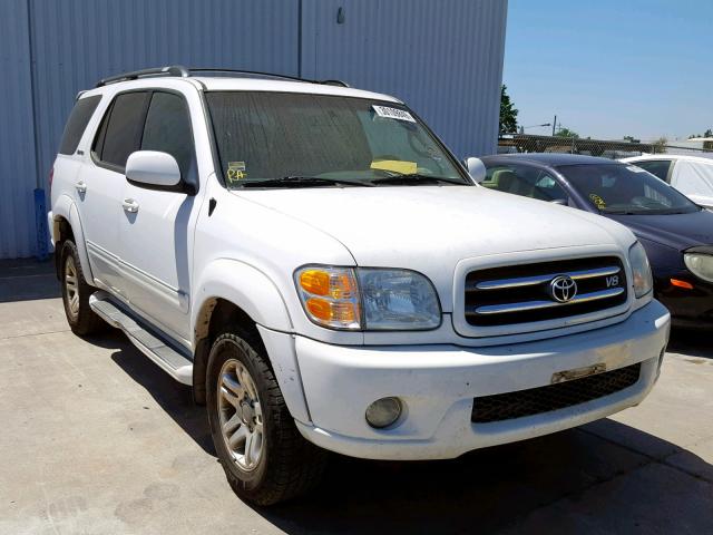 5TDBT48A82S068423 - 2002 TOYOTA SEQUOIA LI WHITE photo 1