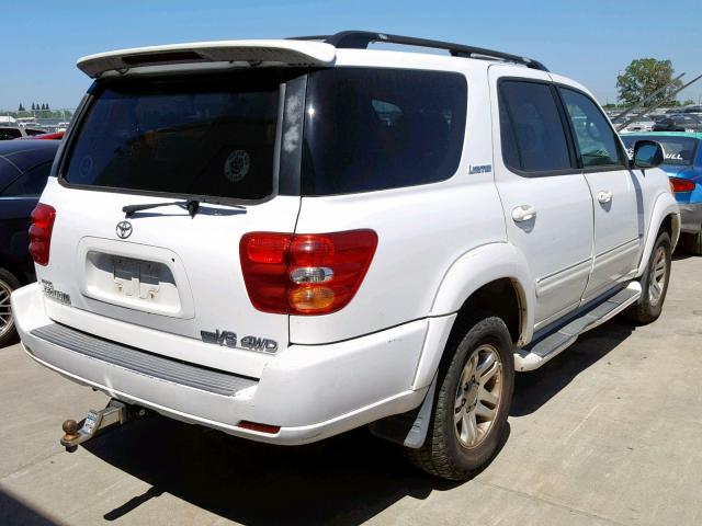 5TDBT48A82S068423 - 2002 TOYOTA SEQUOIA LI WHITE photo 4