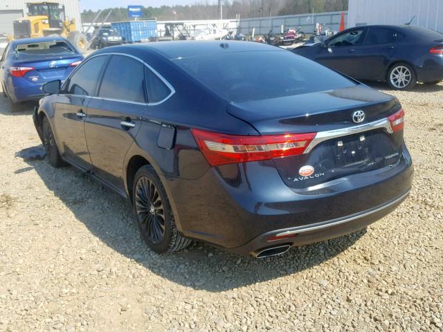 4T1BK1EBXGU220411 - 2016 TOYOTA AVALON XLE BLACK photo 3
