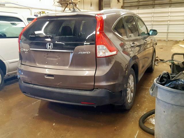 2HKRM4H76EH633567 - 2014 HONDA CR-V EXL GRAY photo 4