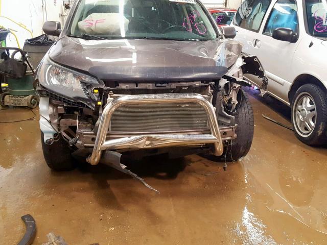 2HKRM4H76EH633567 - 2014 HONDA CR-V EXL GRAY photo 9