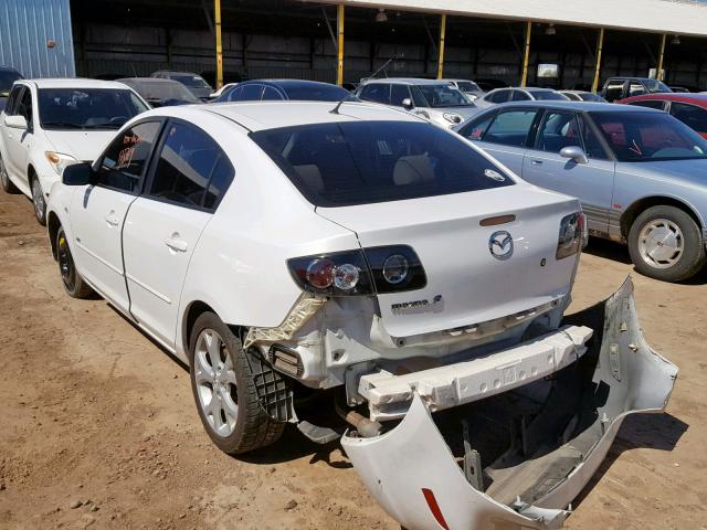 JM1BK323X81185434 - 2008 MAZDA 3 S WHITE photo 3