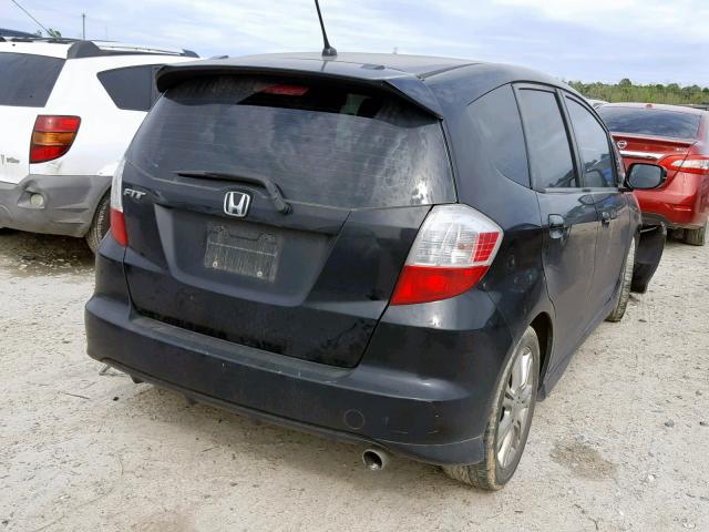 JHMGE88409S002255 - 2009 HONDA FIT SPORT BLACK photo 4