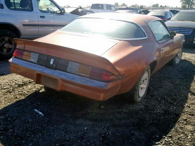 1P87HAL533492 - 1979 CHEVROLET CAMARO RS BROWN photo 4