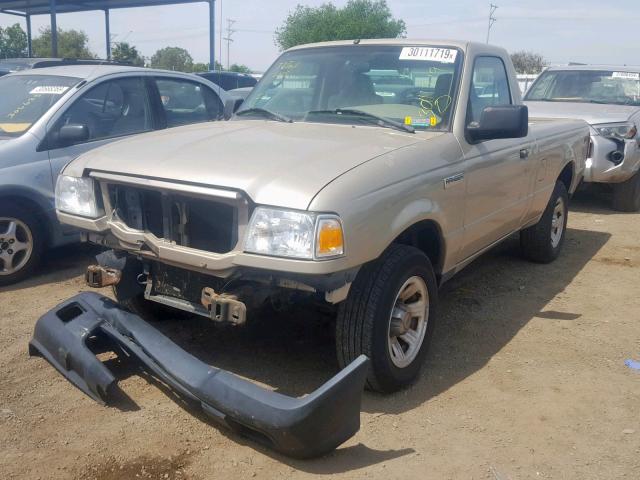 1FTYR10D17PA71386 - 2007 FORD RANGER GOLD photo 2