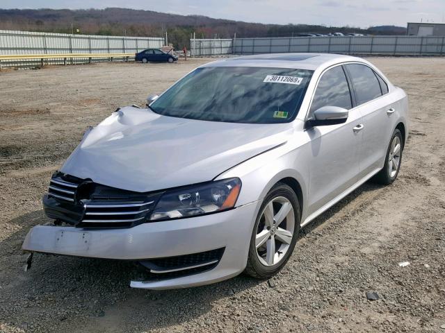 1VWBP7A38DC081045 - 2013 VOLKSWAGEN PASSAT SE SILVER photo 2