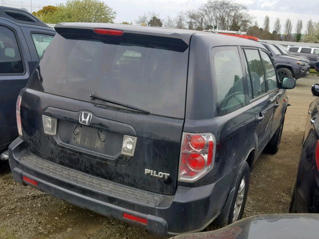 5FNYF28147B012951 - 2007 HONDA PILOT LX BLACK photo 4