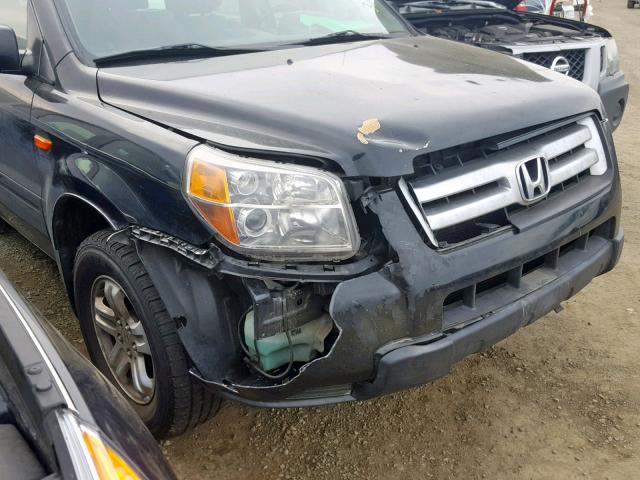 5FNYF28147B012951 - 2007 HONDA PILOT LX BLACK photo 9