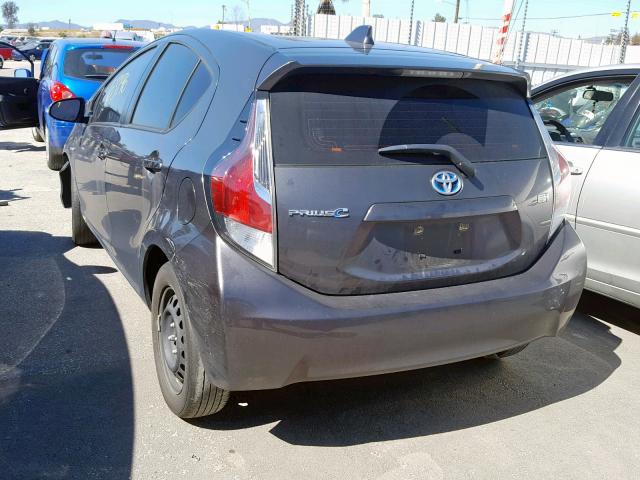 JTDKDTB34G1137369 - 2016 TOYOTA PRIUS C CHARCOAL photo 3