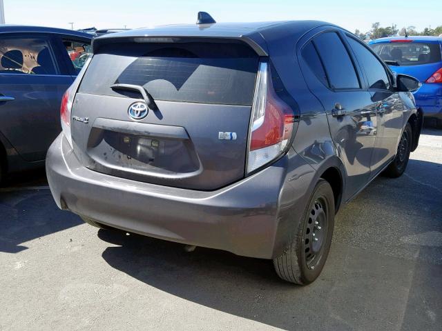 JTDKDTB34G1137369 - 2016 TOYOTA PRIUS C CHARCOAL photo 4