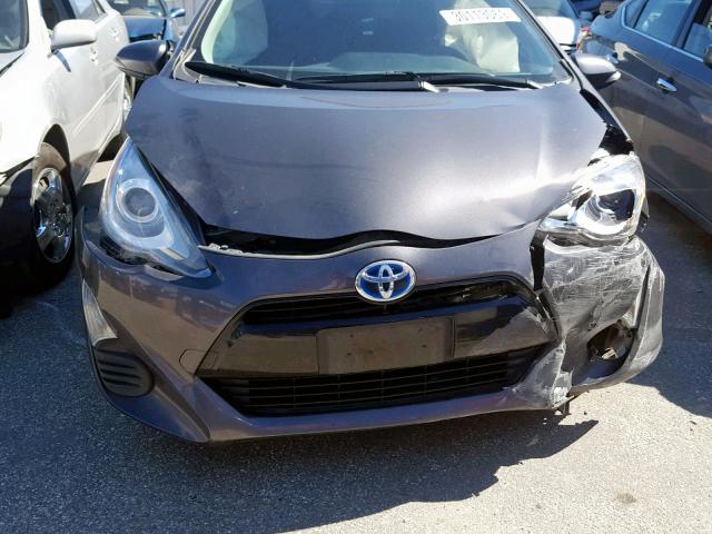 JTDKDTB34G1137369 - 2016 TOYOTA PRIUS C CHARCOAL photo 7