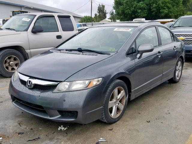 2HGFA1F69AH519359 - 2010 HONDA CIVIC LX-S GRAY photo 2