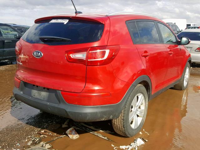 KNDPB3A21C7204120 - 2012 KIA SPORTAGE B RED photo 4