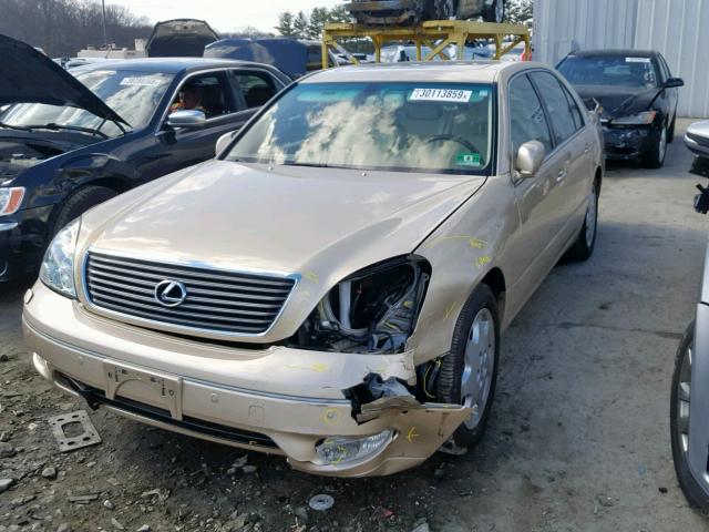 JTHBN30F210050284 - 2001 LEXUS LS 430 GOLD photo 2