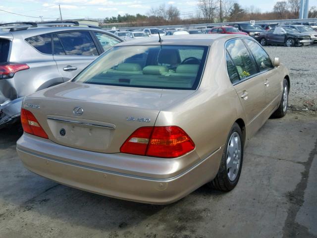 JTHBN30F210050284 - 2001 LEXUS LS 430 GOLD photo 4