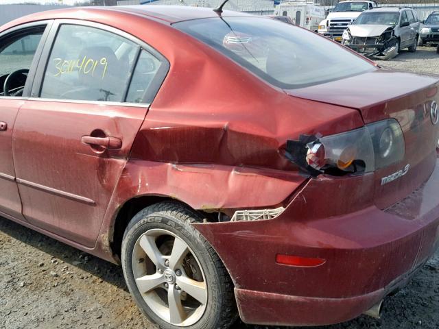 JM1BK324661529248 - 2006 MAZDA 3 S BURGUNDY photo 9