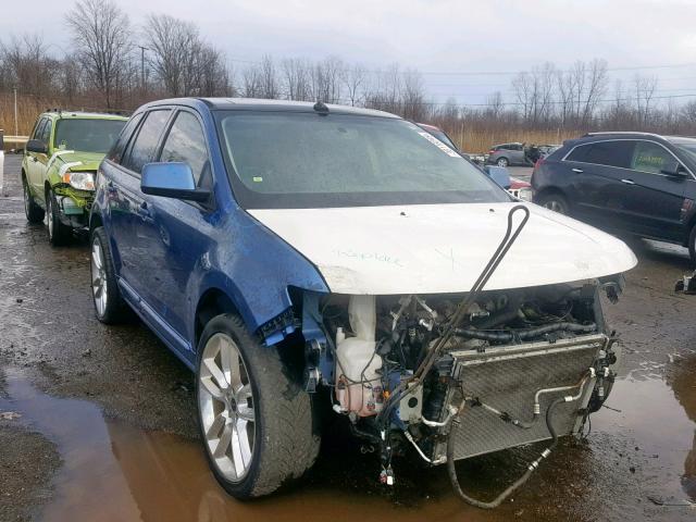 2FMDK40C79BA61978 - 2009 FORD EDGE SPORT BLUE photo 1