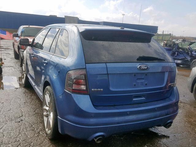 2FMDK40C79BA61978 - 2009 FORD EDGE SPORT BLUE photo 3