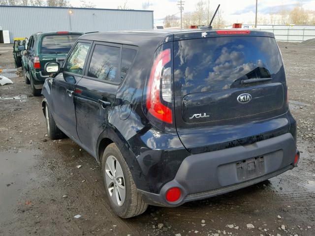 KNDJN2A21G7386396 - 2016 KIA SOUL BLACK photo 3