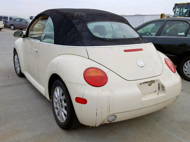 3VWCM31Y05M302932 - 2005 VOLKSWAGEN NEW BEETLE კრემისფერი ფოტო 3