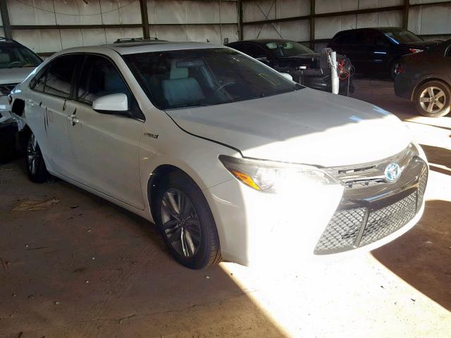 4T1BD1FK6FU161316 - 2015 TOYOTA CAMRY HYBR WHITE photo 1