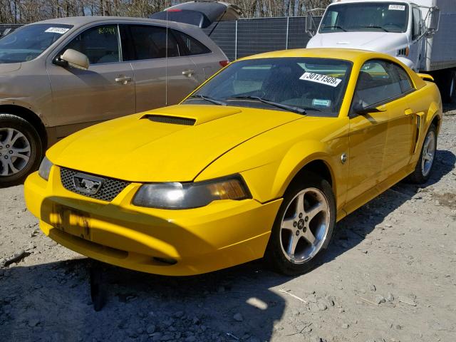 1FAFP42X64F208710 - 2004 FORD MUSTANG GT YELLOW photo 2