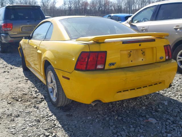 1FAFP42X64F208710 - 2004 FORD MUSTANG GT YELLOW photo 3