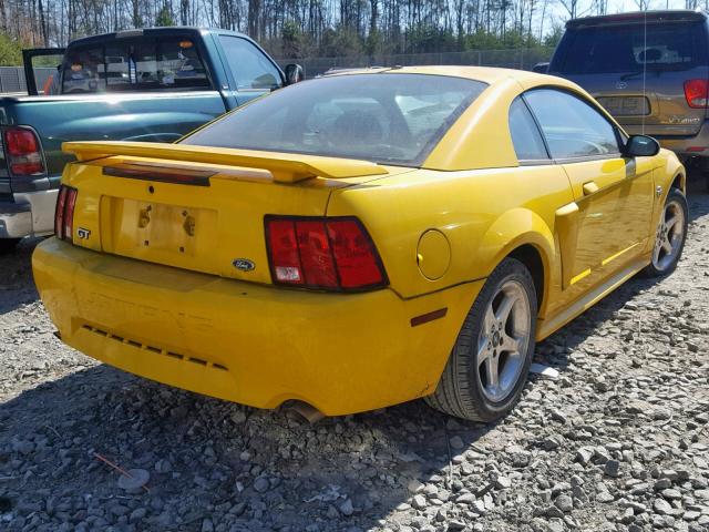 1FAFP42X64F208710 - 2004 FORD MUSTANG GT YELLOW photo 4