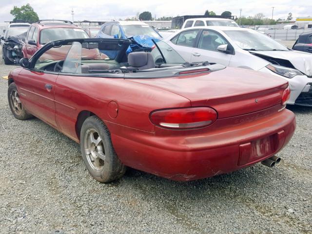 3C3EL45H3XT542472 - 1999 CHRYSLER SEBRING JX RED photo 3