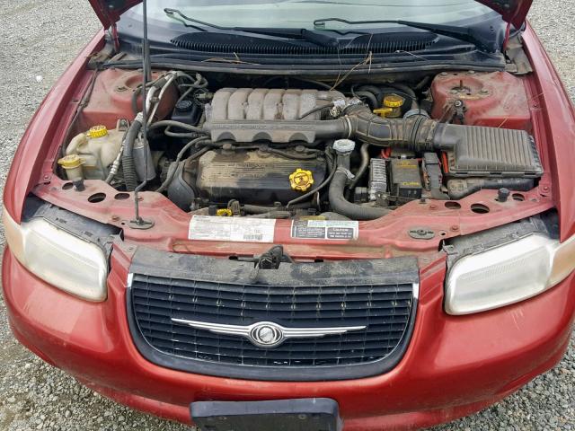 3C3EL45H3XT542472 - 1999 CHRYSLER SEBRING JX RED photo 7