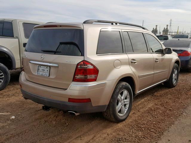 4JGBF71E07A163743 - 2007 MERCEDES-BENZ GL 450 4MA GOLD photo 4