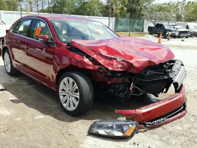 1VWBS7A30FC021164 - 2015 VOLKSWAGEN PASSAT SE RED photo 1