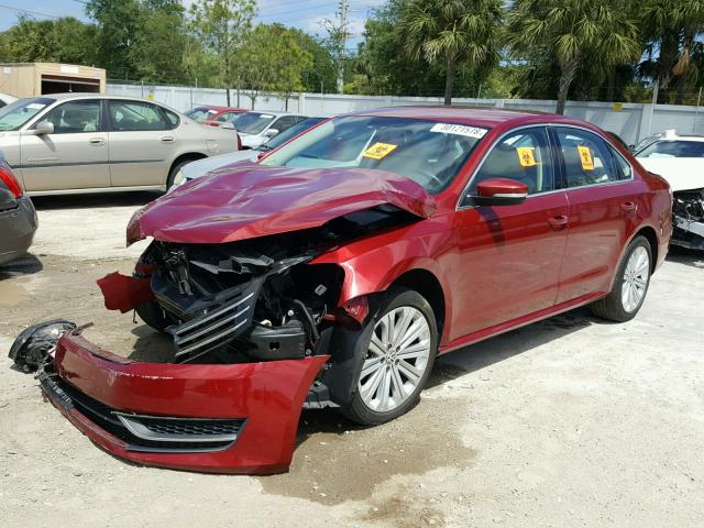 1VWBS7A30FC021164 - 2015 VOLKSWAGEN PASSAT SE RED photo 2