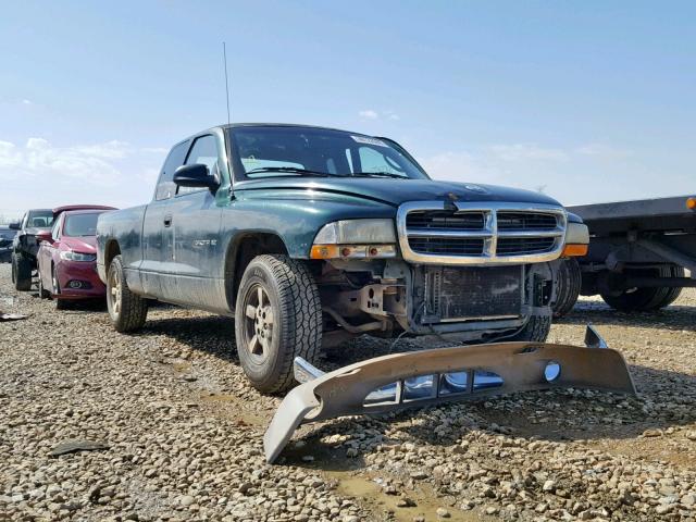 1B7GL22XX1S295013 - 2001 DODGE DAKOTA GREEN photo 1