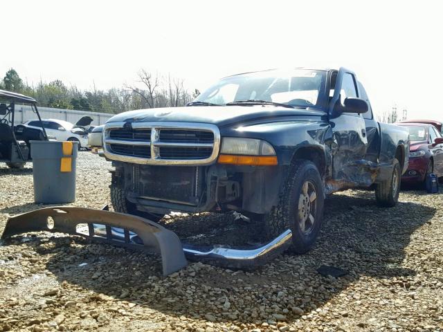 1B7GL22XX1S295013 - 2001 DODGE DAKOTA GREEN photo 2