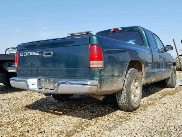 1B7GL22XX1S295013 - 2001 DODGE DAKOTA GREEN photo 4