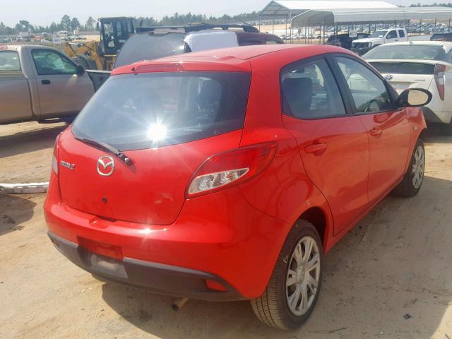 JM1DE1KY0E0180759 - 2014 MAZDA MAZDA2 SPO RED photo 4