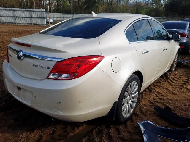 2G4GS5EV4C9214425 - 2012 BUICK REGAL PREM WHITE photo 4