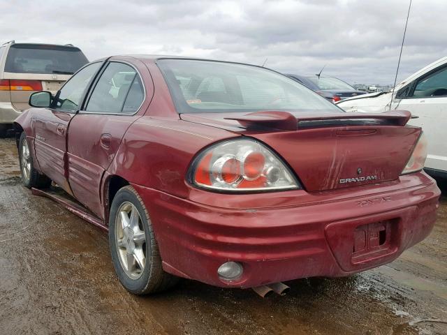 1G2NF52T11M648356 - 2001 PONTIAC GRAND AM S RED photo 3