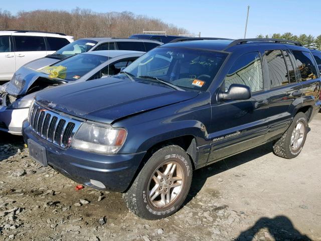 1J4GW48S02C287703 - 2002 JEEP GRAND CHER BLUE photo 2